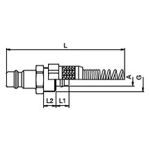 RectusDugók Műanyagtömlő csatlakozás rugós tömlővédővel 9 x 12 mm
