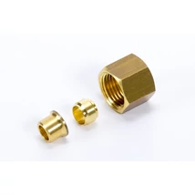 Adapter cutting ring to barbed hose connector