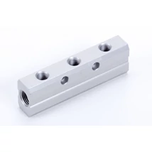 Elosztótömb - G3/8" - G1/4" - 1x6 helyes + tápcsatorna