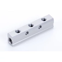 Elosztótömb - G3/8" - G1/4" - 1x6 helyes + tápcsatorna