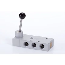 5/2-lever actuated valve with spring return, G 1/2"