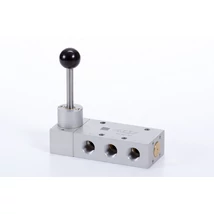 5/3-as kézi működtetésű szelep, középállásban zárt - G3/8"