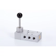 5/3-as kézi működtetésű szelep, középállásban leszellőztetett - G1/4"