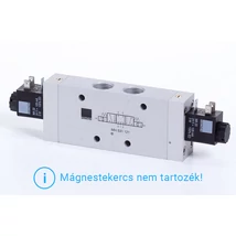 5/3-as elektromos vezérlésű szelep, középállásban nyitott - G1/2"