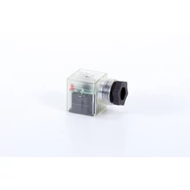 Connector 30mm, DIN A with red LED, VAR, 230V