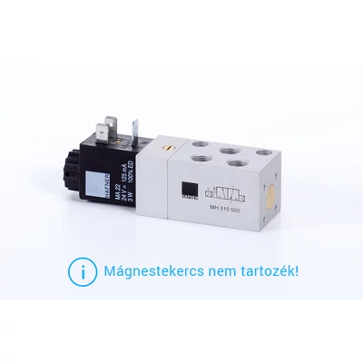 3/2-sing. solenoid-valve, n.c., air spring, G 1/8", ports on top