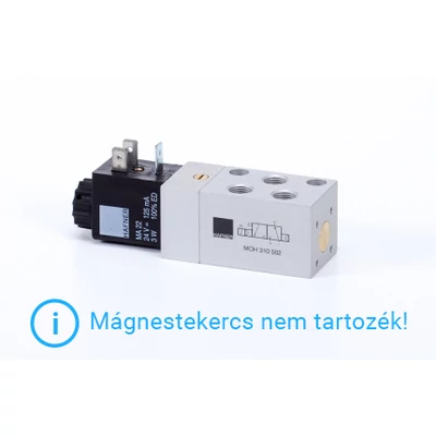 3/2-sing. solenoid-valve, n.o., air spring, G 1/8", ports on top
