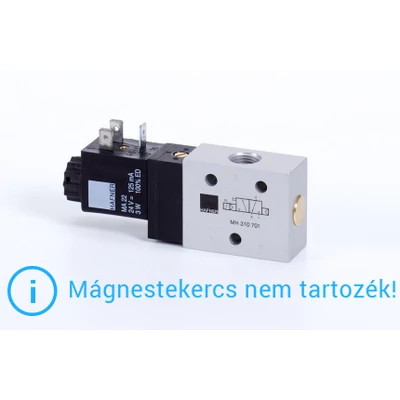 3/2-es elektromos vezérlésű szelep, monostabil - alaph.zárt - G1/4"